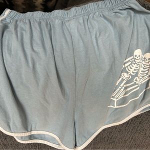 Skeleton blue and white